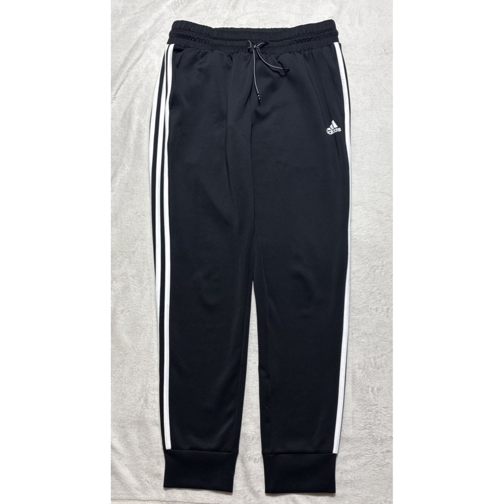Adidas Essentials Jogger Womens Medium Black 3 Stripe Track Pants